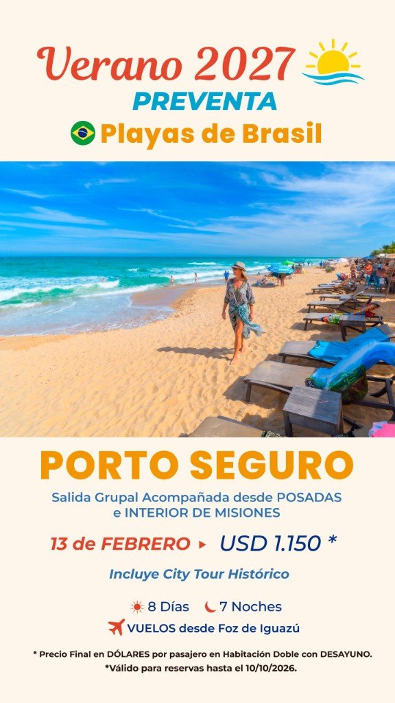 Porto Seguro · Preventa Verano 2027